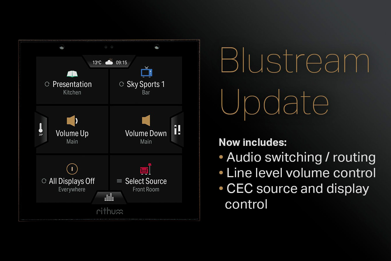 Rithum Switch pilote aussi le multiroom vidéo : mise à jour du plugin Blustream